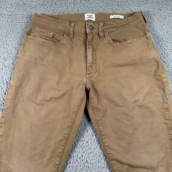 Flint and Tinder Men's Slim Fit 365‎ Pants Khaki 28x30 Stretch 5 Pocket - Picture 2 of 15